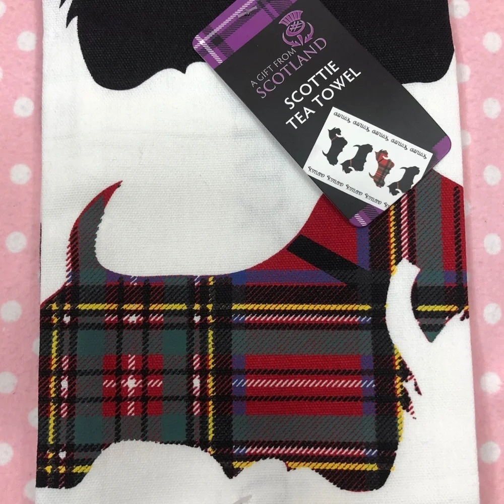 “A Gift From Scotland” Scottie Tea Towel
